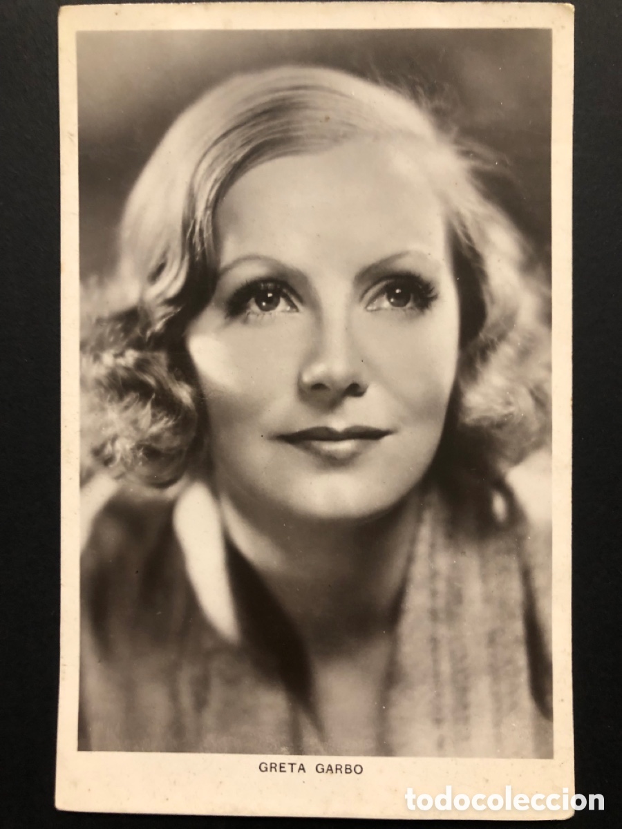 Cine: Antigua tarjeta postal Greta garbo A
