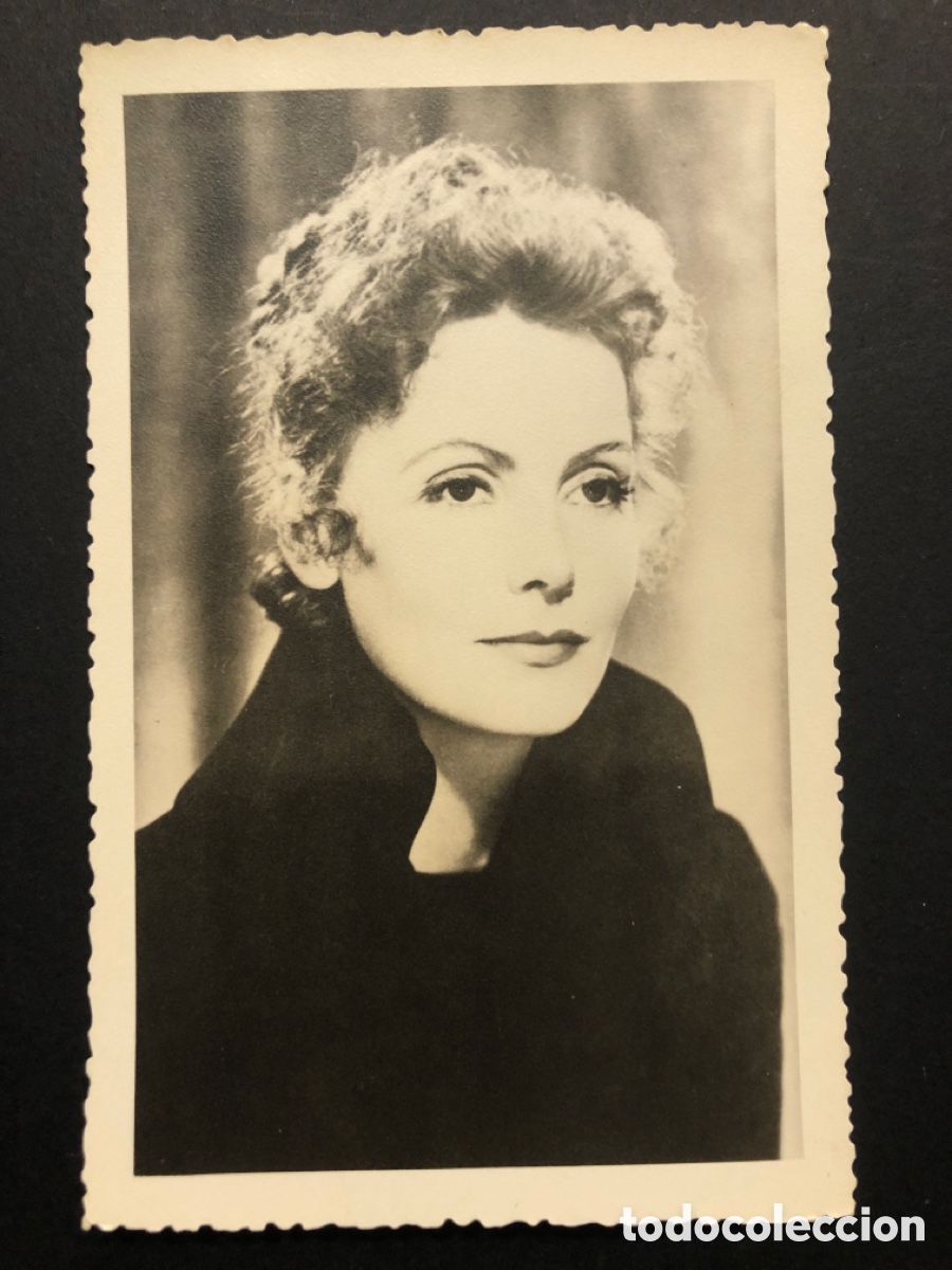 Cine: Antigua tarjeta postal Greta garbo A