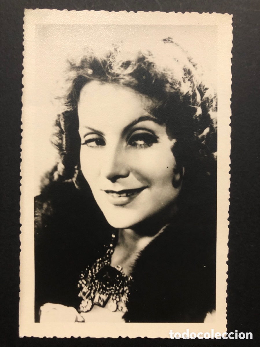 Cine: Antigua tarjeta postal Greta garbo A