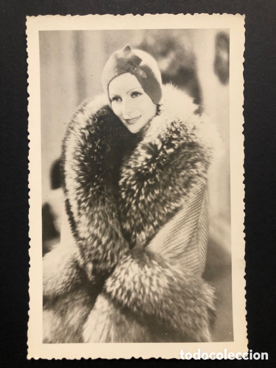 Cine: Antigua tarjeta postal Greta garbo A