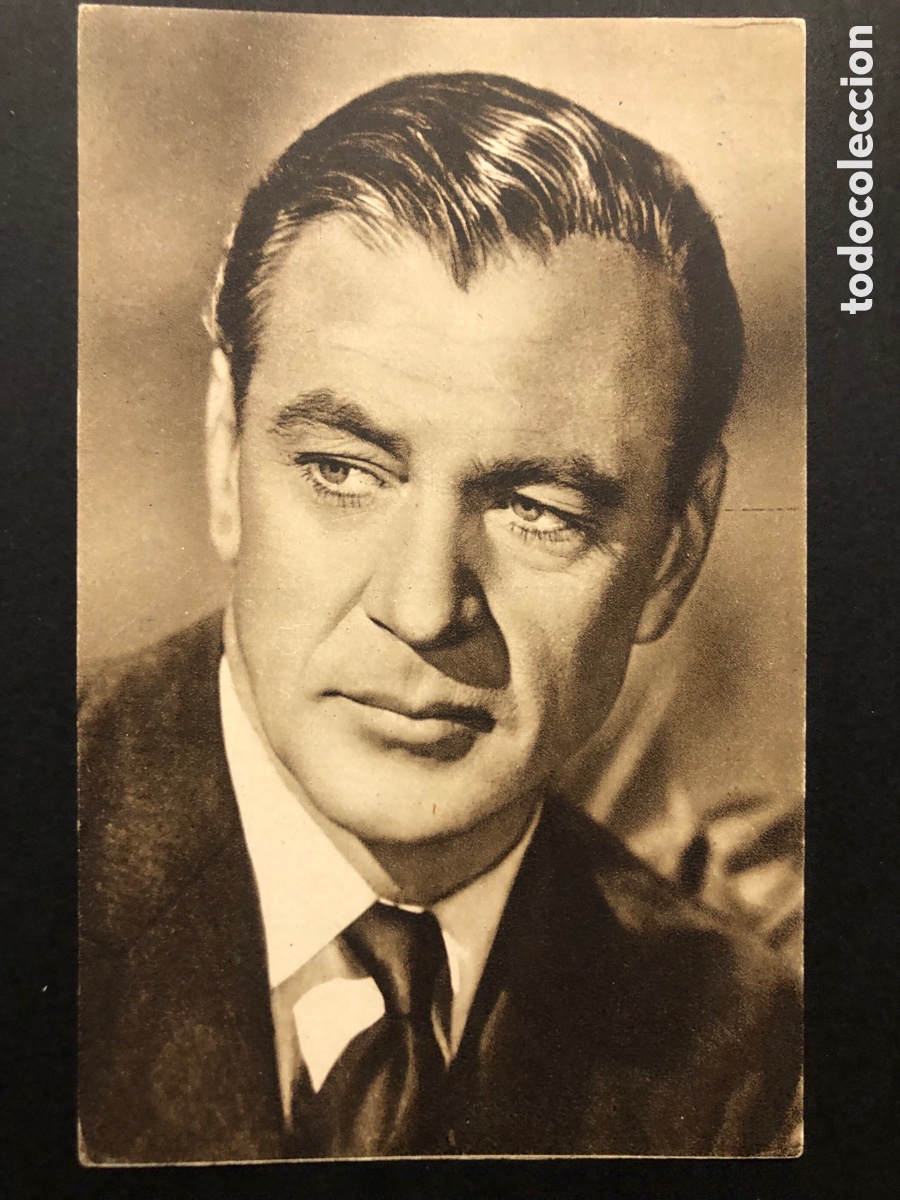 Cine: Antigua tarjeta postal de Gary Cooper A