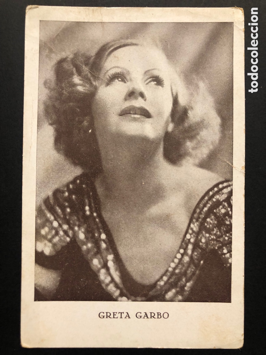 Cine: Antigua tarjeta postal de Greta garbo A
