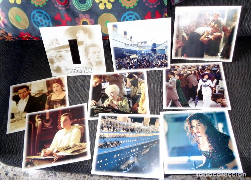 Cine: LOTE SET EDICION LIMITADA 8 POSTALES FOTOCROMOS + POSTAL DIAPOSITIVAS TITANIC FILM PEL&Iacute;CULA CINE