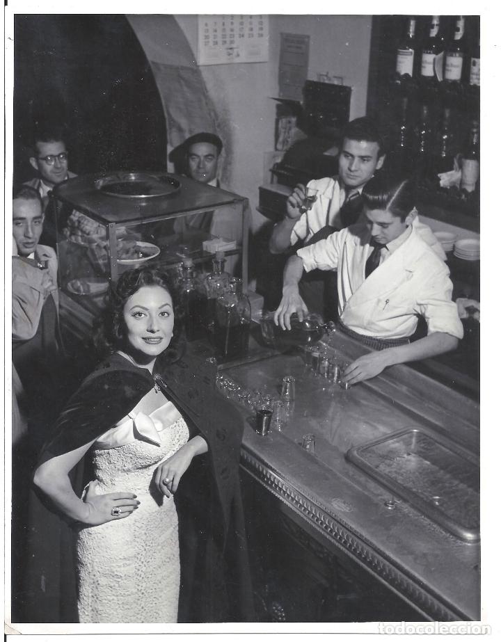 Cine: FJC 0315 LINA ROSALES FOTO B/N ORIGINAL ESPA&Ntilde;OLA FOTOGRAFO BASABE