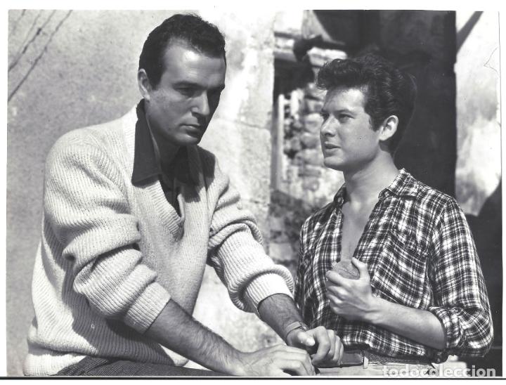 Cine: FJC 0342 VICENTE PARRA JAIME AVELLAN CANCHA VASCA FOTO B/N ORIGINAL ESPA&Ntilde;OLA