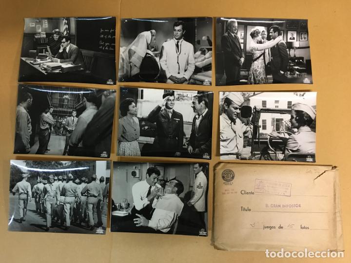 Cinema: F34882 TONY CURTIS EL GRAN IMPOSTOR 8 FOTOS B/N ORIGINALES ESPA&Ntilde;OLAS
