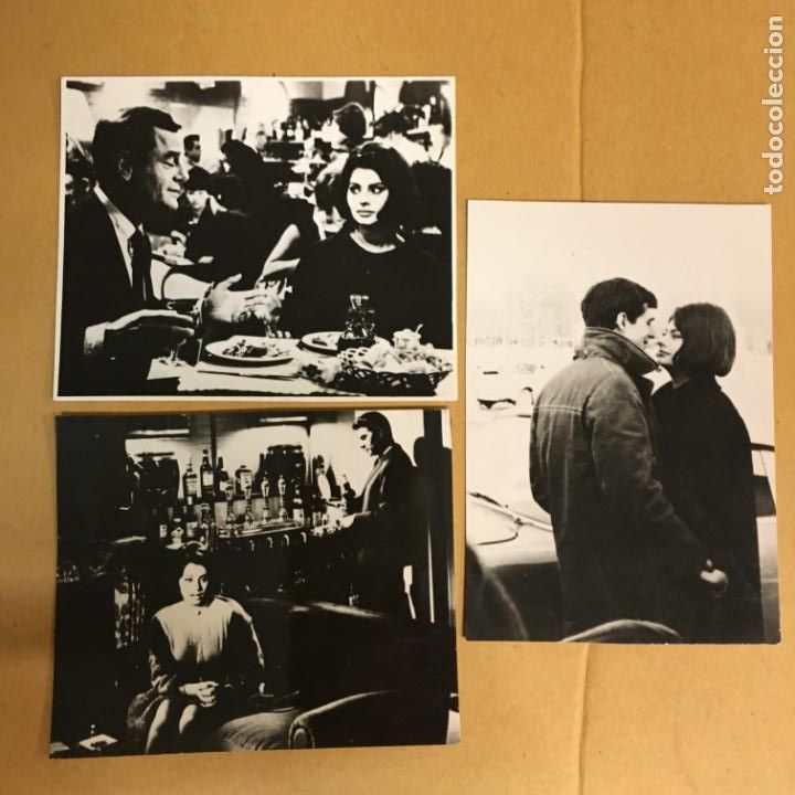 Cine: F34899 UN ABISMO ENTRE LOS DOS SOFIA LOREN 3 FOTOS B/N ORIGINALES ESPA&Ntilde;OLAS