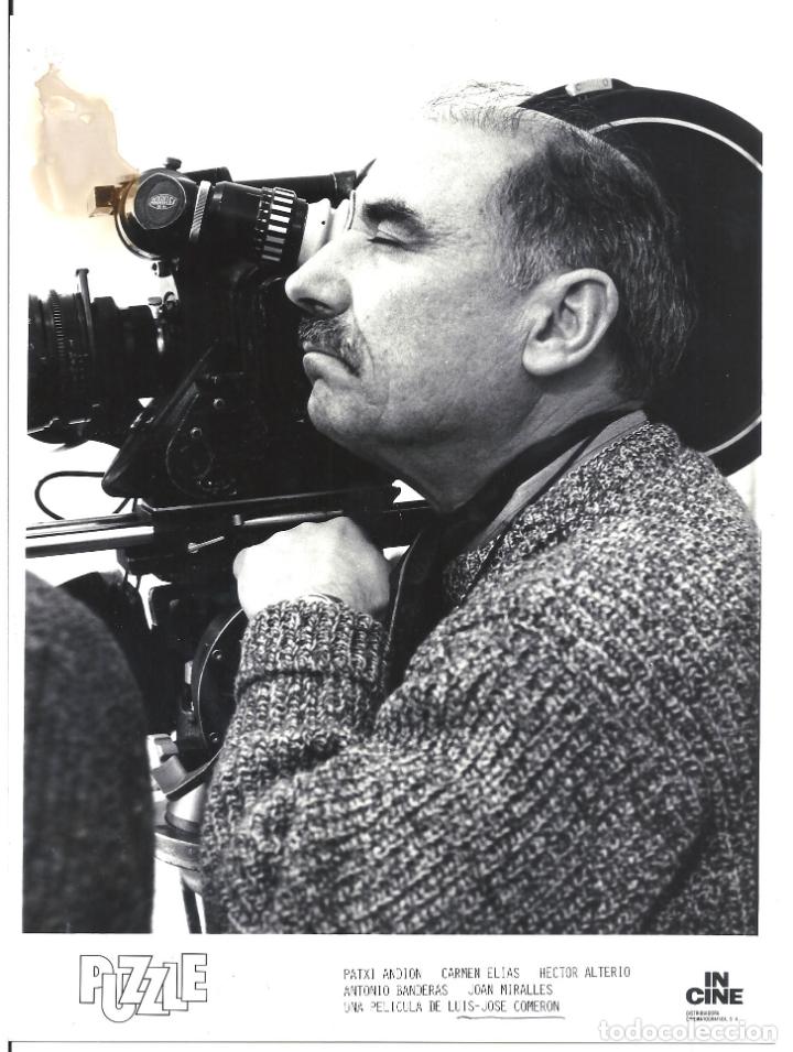 Cinema: F34852 JOSE LUIS COMERON PUZZLE DIRECTOR RODAJE FOTO B/N ORIGINAL ESPA&Ntilde;OLA