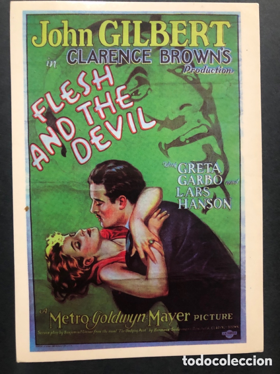 Cine: Tarjeta postal Greta garbo el demonio y la carne