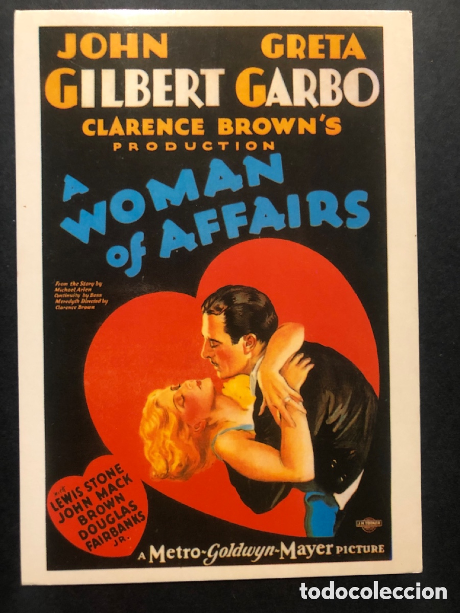 Cine: Tarjeta postal Greta garbo woman of affairs