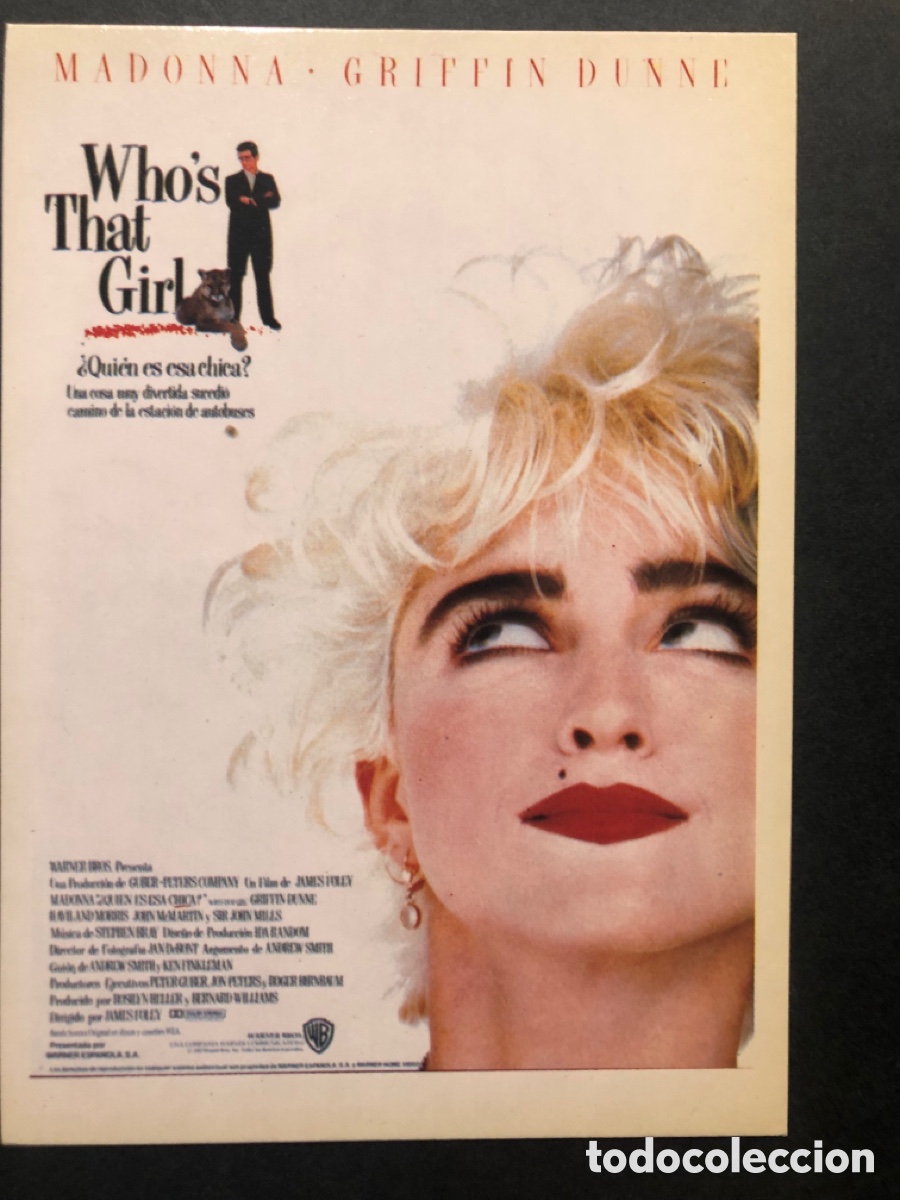 Cine: Tarjeta postal Madonna Who,s that girl