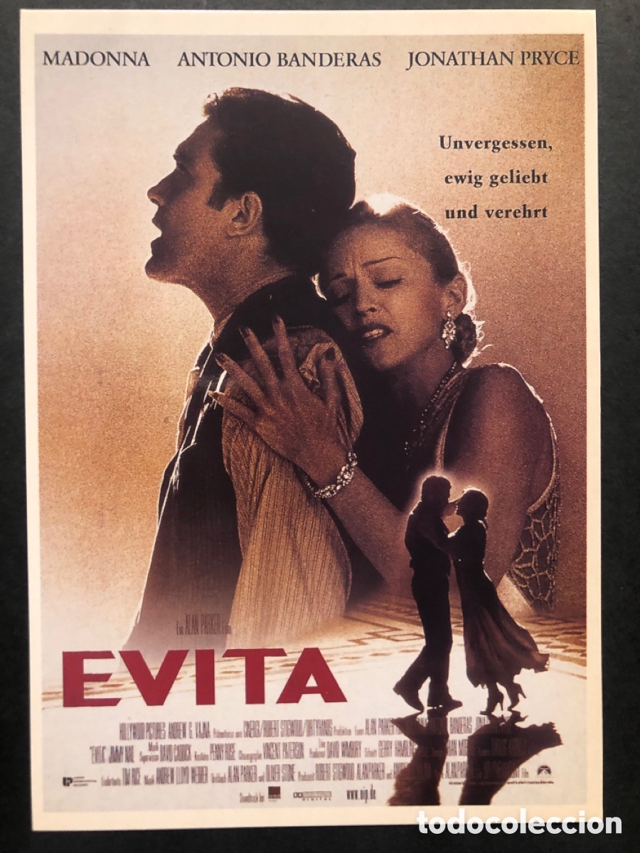 Cine: Tarjeta postal Madonna Evita