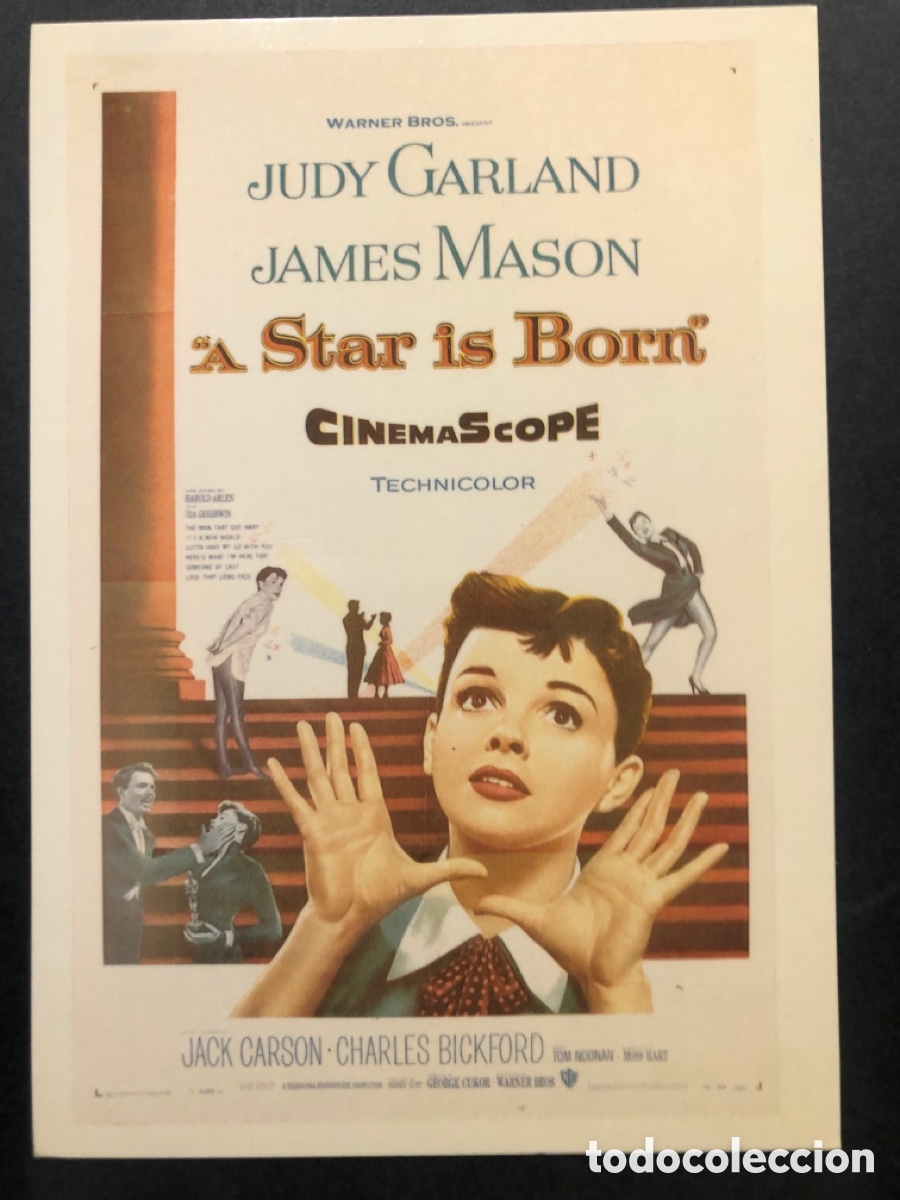 Cine: Tarjeta postal judy Garland ha nacido una Estrella