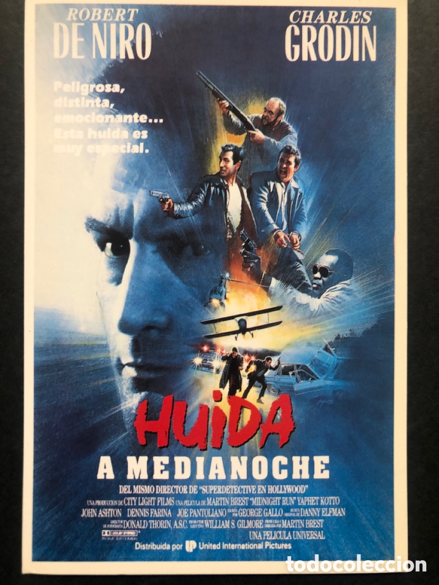 Cine: Tarjeta postal Robert de Niro huida a medianoche