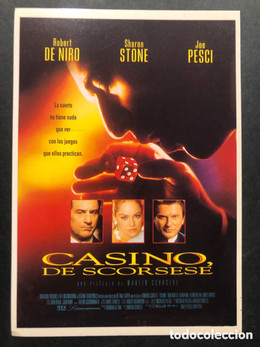 Cine: Tarjeta postal Robert de Niro sharon stone casino