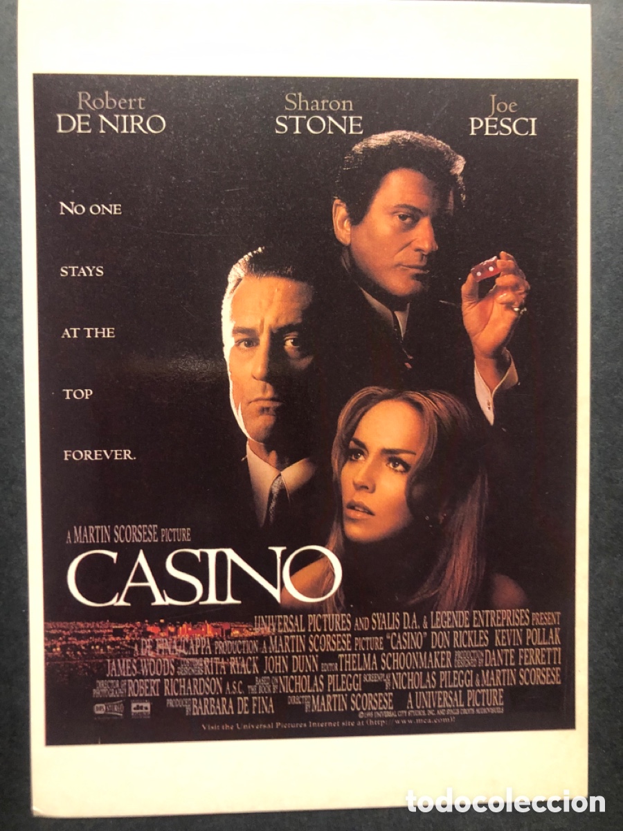 Cine: Tarjeta postal Robert de Niro Sharon stone casino
