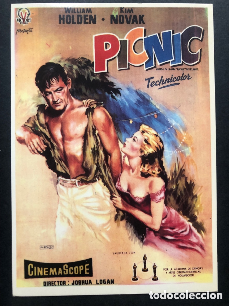 Cine: Tarjeta postal picnic william holden Kim novak