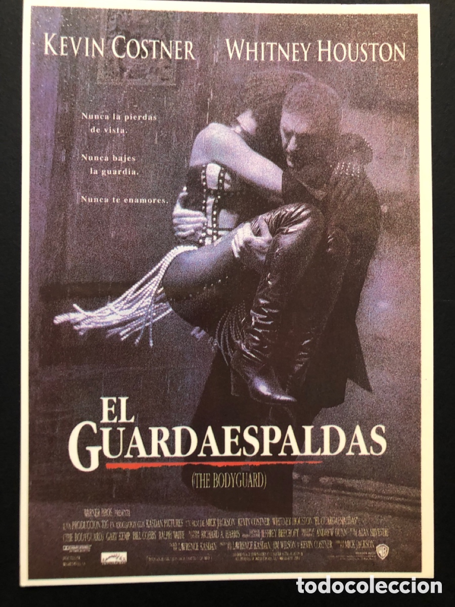 Cine: Tarjeta postal kevin costner whitney houston el guardaespaldas