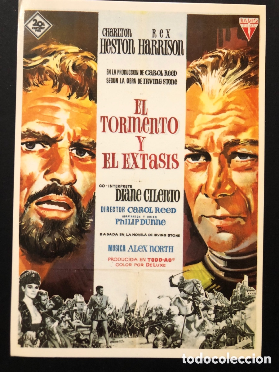 Cine: Tarjeta postal charlton heston el tormento y el &eacute;xtasis