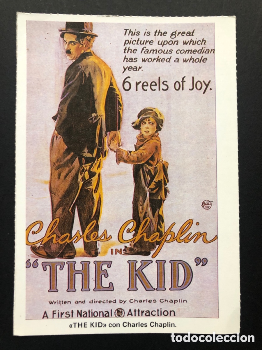 Cine: Tarjeta postal el chico charles Chaplin