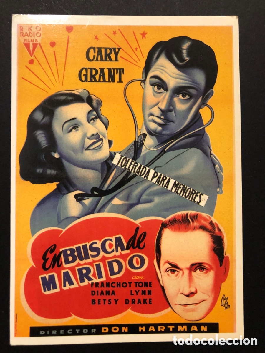 Cine: Tarjeta postal Cary grant en busca de marido