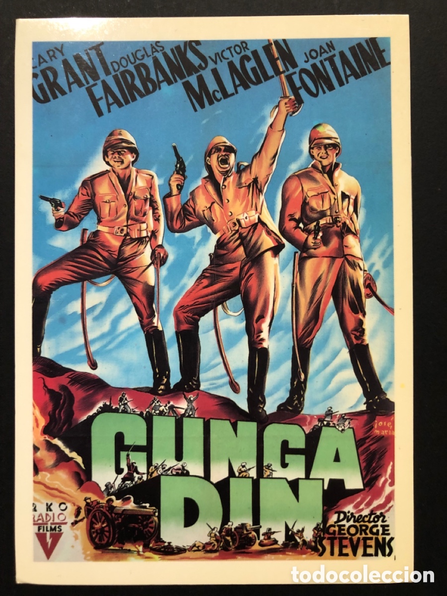 Cine: Tarjeta postal Cary grant gunga din