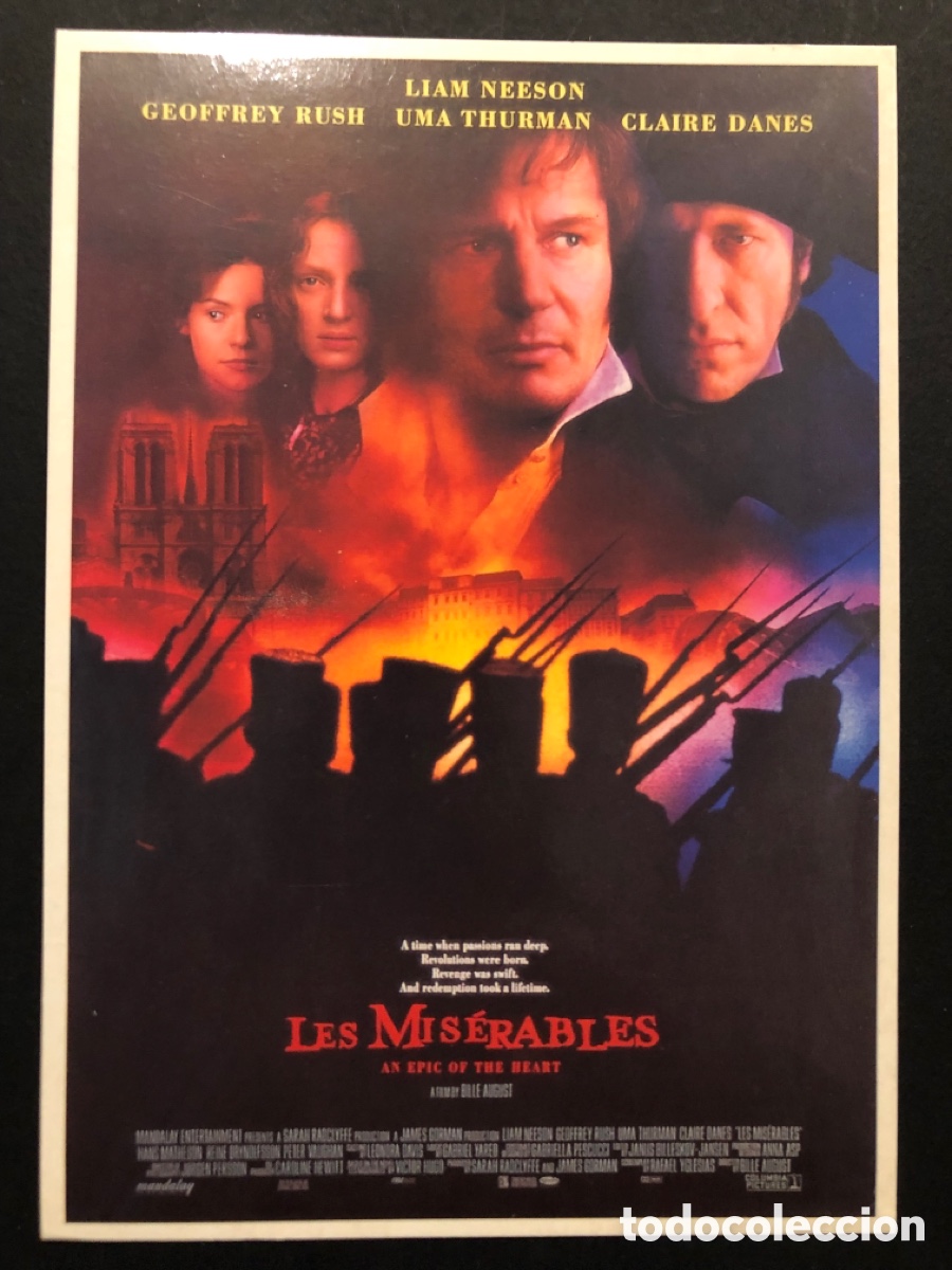 Cine: Tarjeta postal Liam neeson los miserables