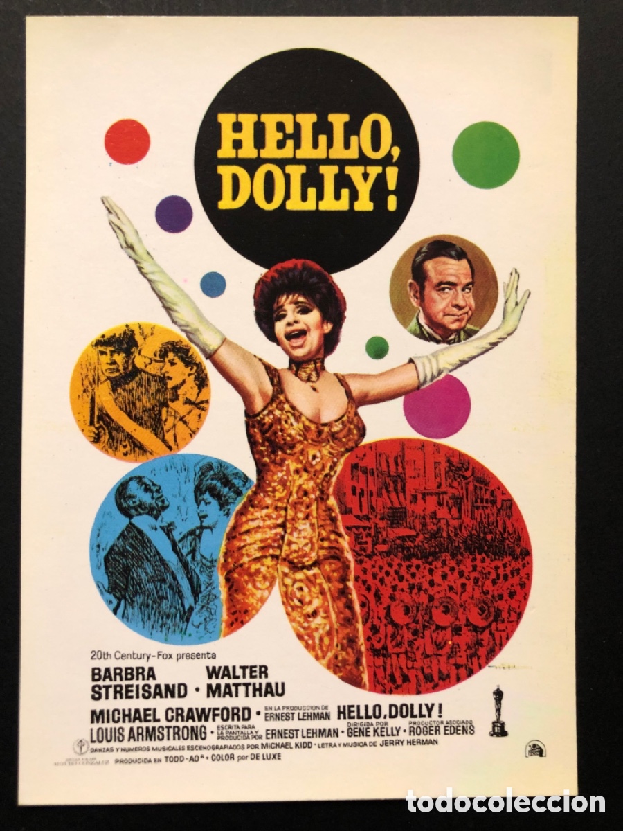 Cine: Tarjeta postal Barbra Streisand hello dolly