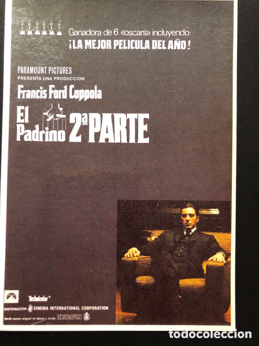 Cine: Tarjeta postal Al pacino el padrino II