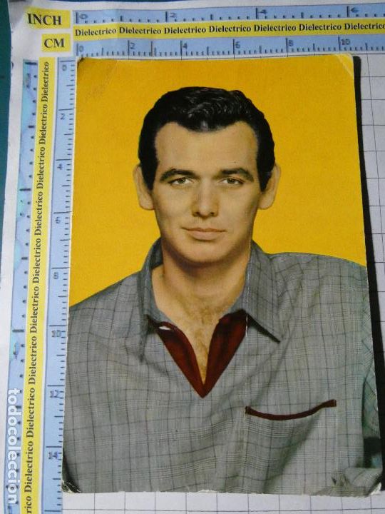 Cinema: POSTAL DE CINE TV PEL&Iacute;CULAS ACTORES ACTRICES. A&Ntilde;O 1965. ACTOR DAVID JANSSEN EL FUGITIVO. 42