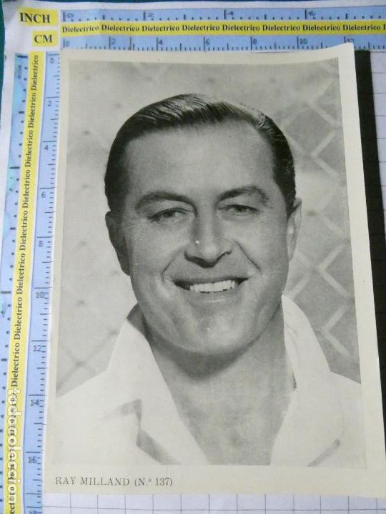 Cinema: FOTO POSTAL REVISTA FLORITA . ARTISTAS DE LA PANTALLA CINE TV. RAY MILLAND. B137