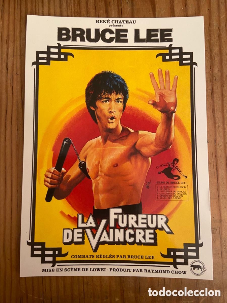 Cine: R25515 POSTAL SIN CIRCULAR BRUCE LEE RENE CHATEAU LA FUREUR DE VAINCRE EDITION FUROR DEL DRAGON