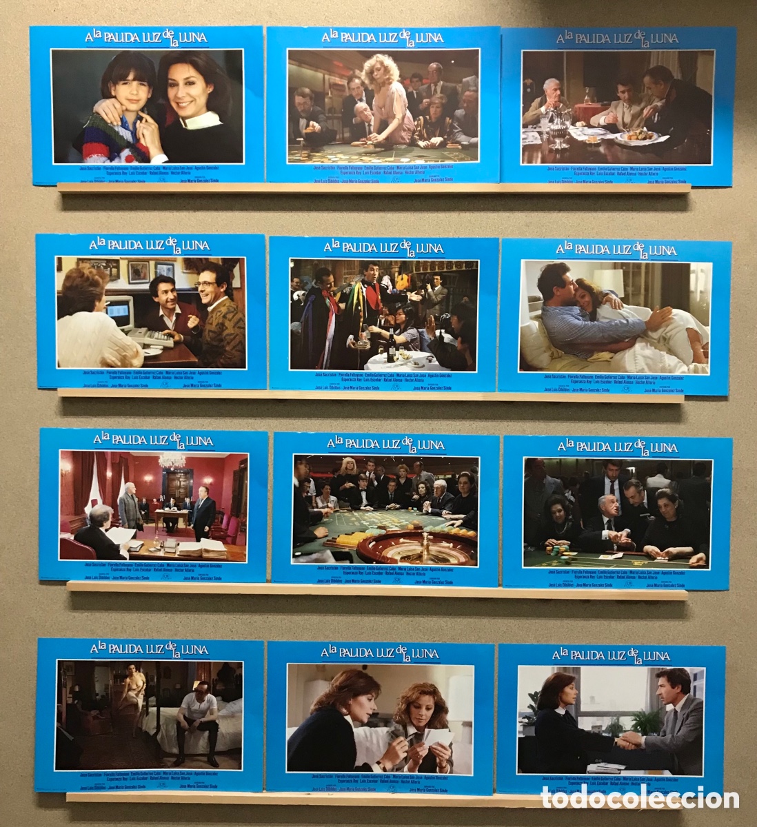 Cine: A LA PALIDA LUZ DE LA LUNA, JOSE SACRISTAN, F. FALTOYANO, E. GUTIERREZ CABA, SET COMPLETO 15 FOTOCRO