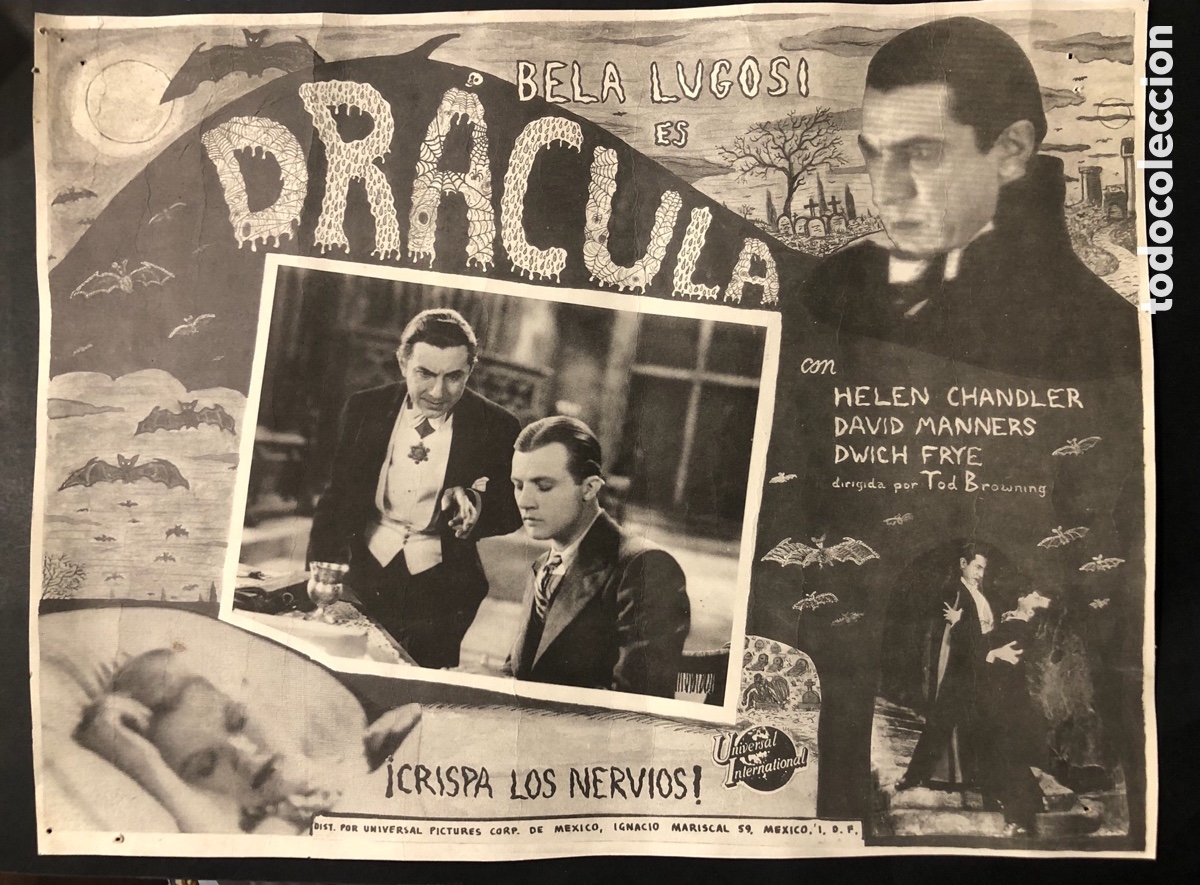 Cine: Fotocromo original mexicano Dracula Bela Lugosi