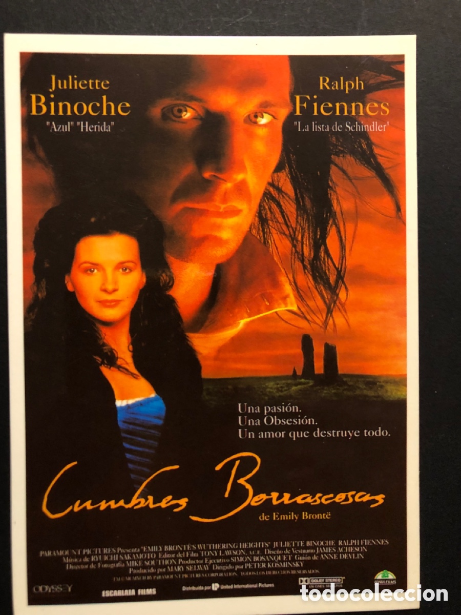 Cine: Tarjeta postal cumbres borrascosas juliette binoche