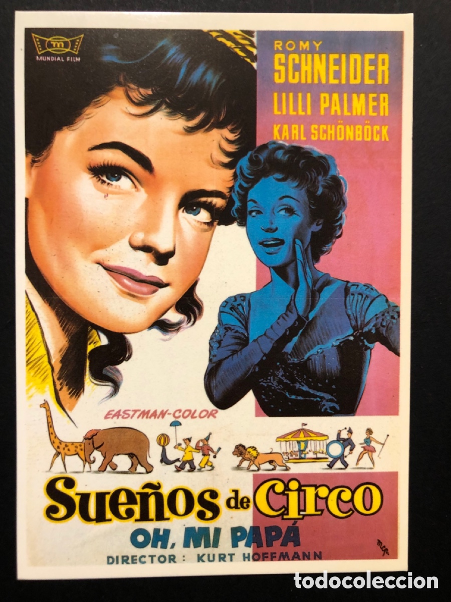 Cine: Tarjeta postal sue&ntilde;os de circo Romy schneider