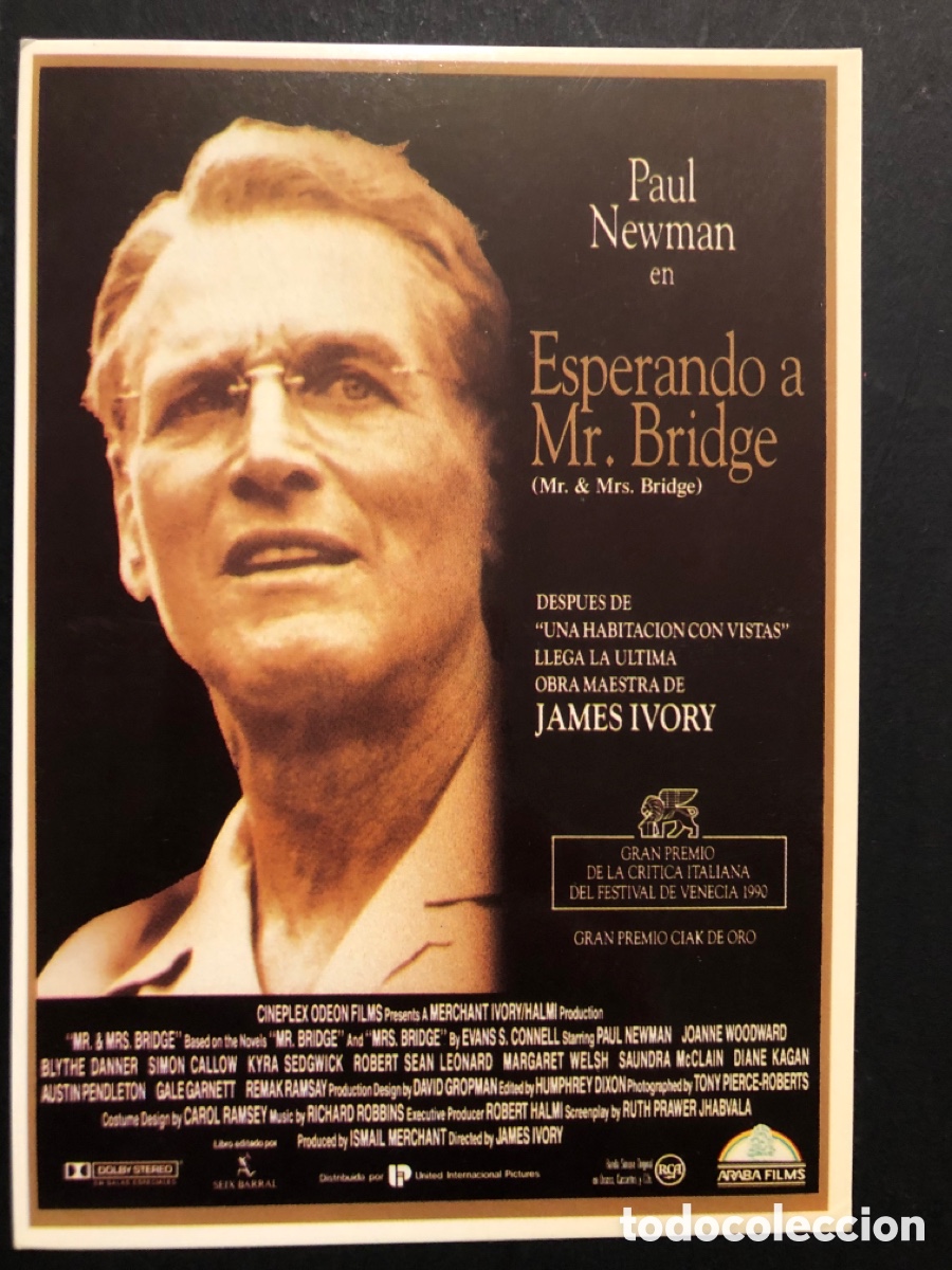 Cine: Tarjeta postal paul newman esperando a Mr Bridge