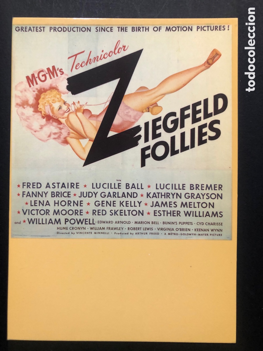 Cine: Tarjeta postal fred astaire judy Garland ziegfeld follies