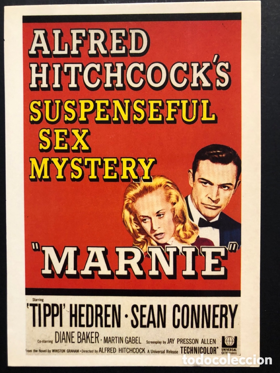 Cine: Tarjeta postal alfred hitchcock Sean connery marnie la ladrona