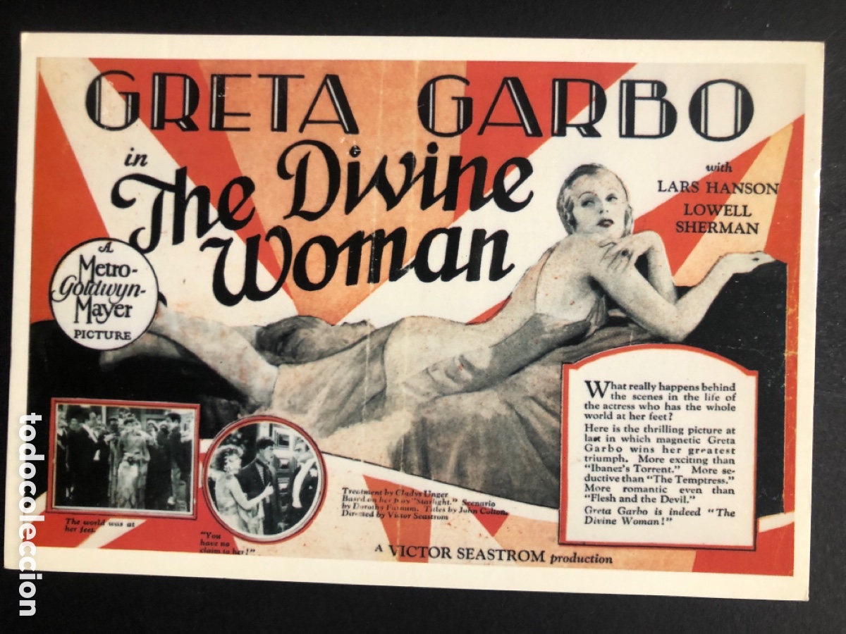 Cine: Tarjeta postal Greta garbo la mujer divina