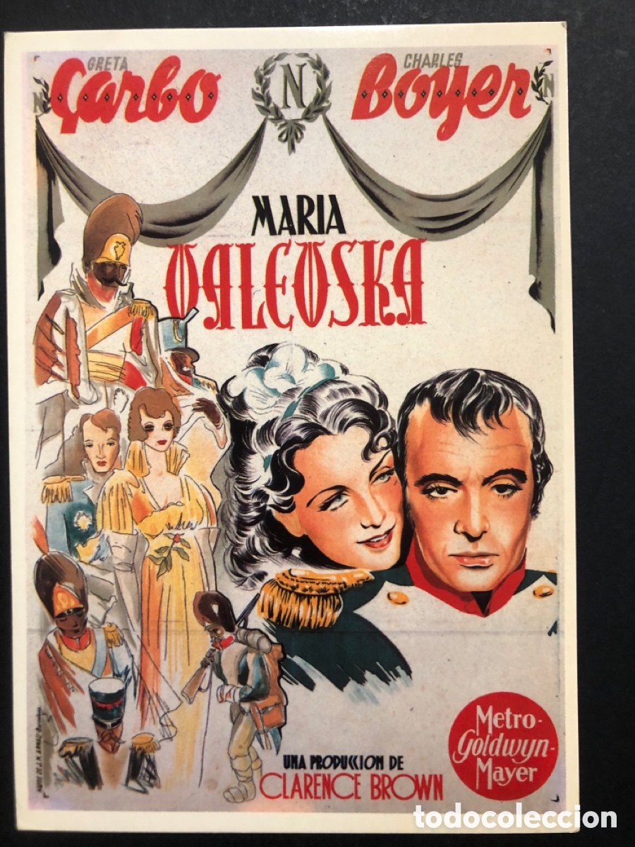 Cine: Tarjeta postal Greta garbo mar&iacute;a walewska