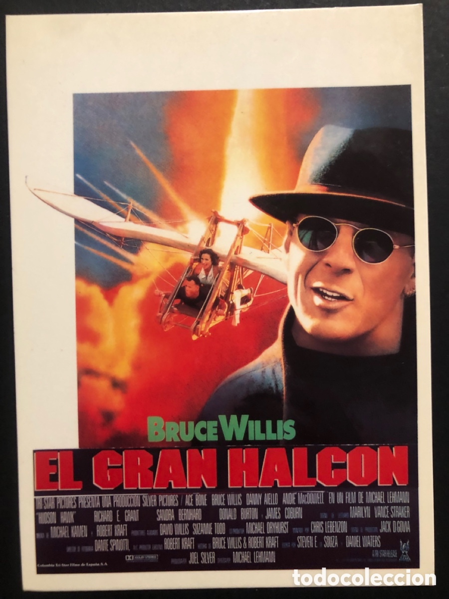 Cine: Tarjeta postal Greta garbo bruce willis el gran halc&oacute;n