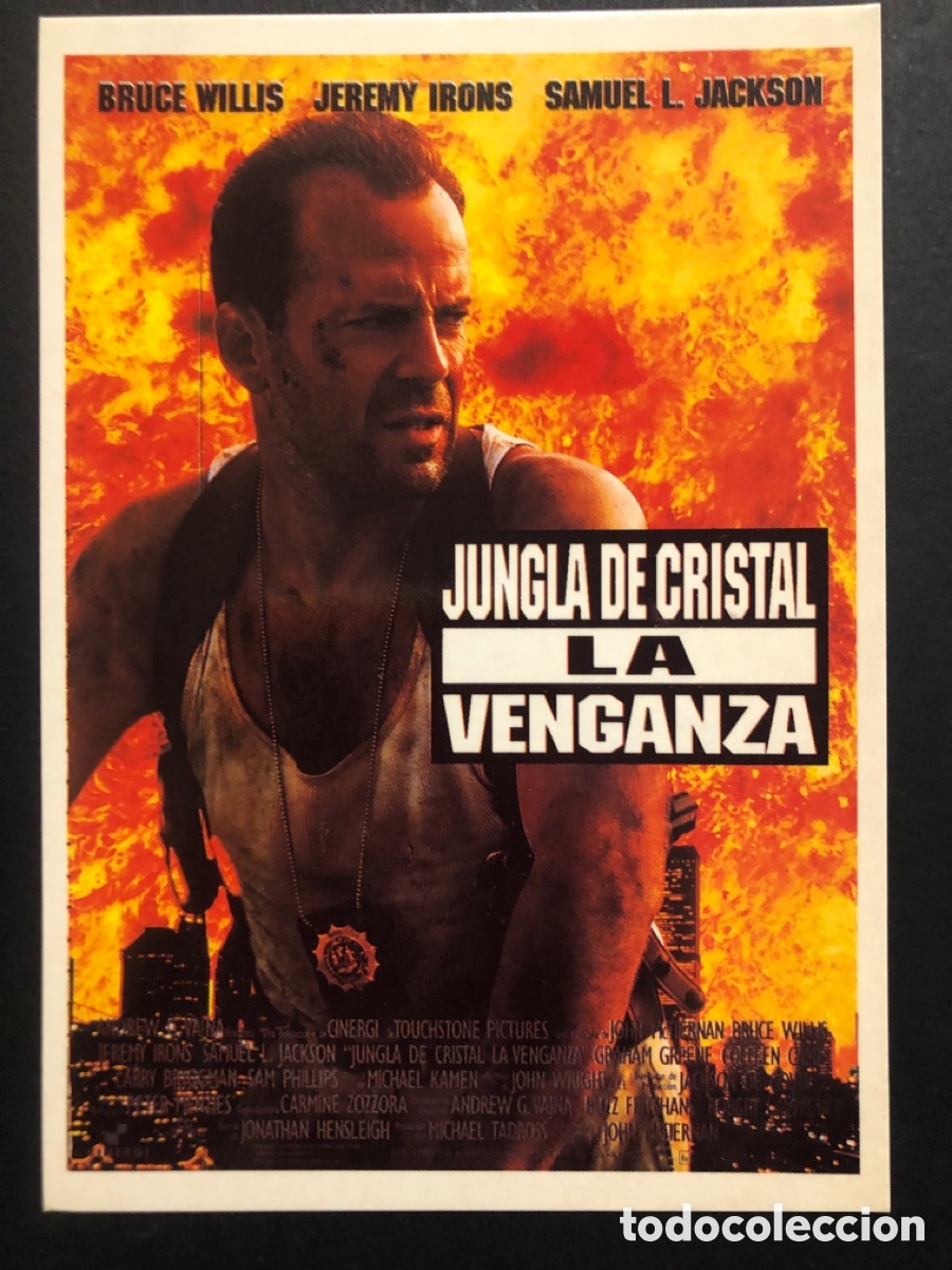 Cine: Tarjeta postal Greta garbo bruce willis jungla de Cristal la venganza