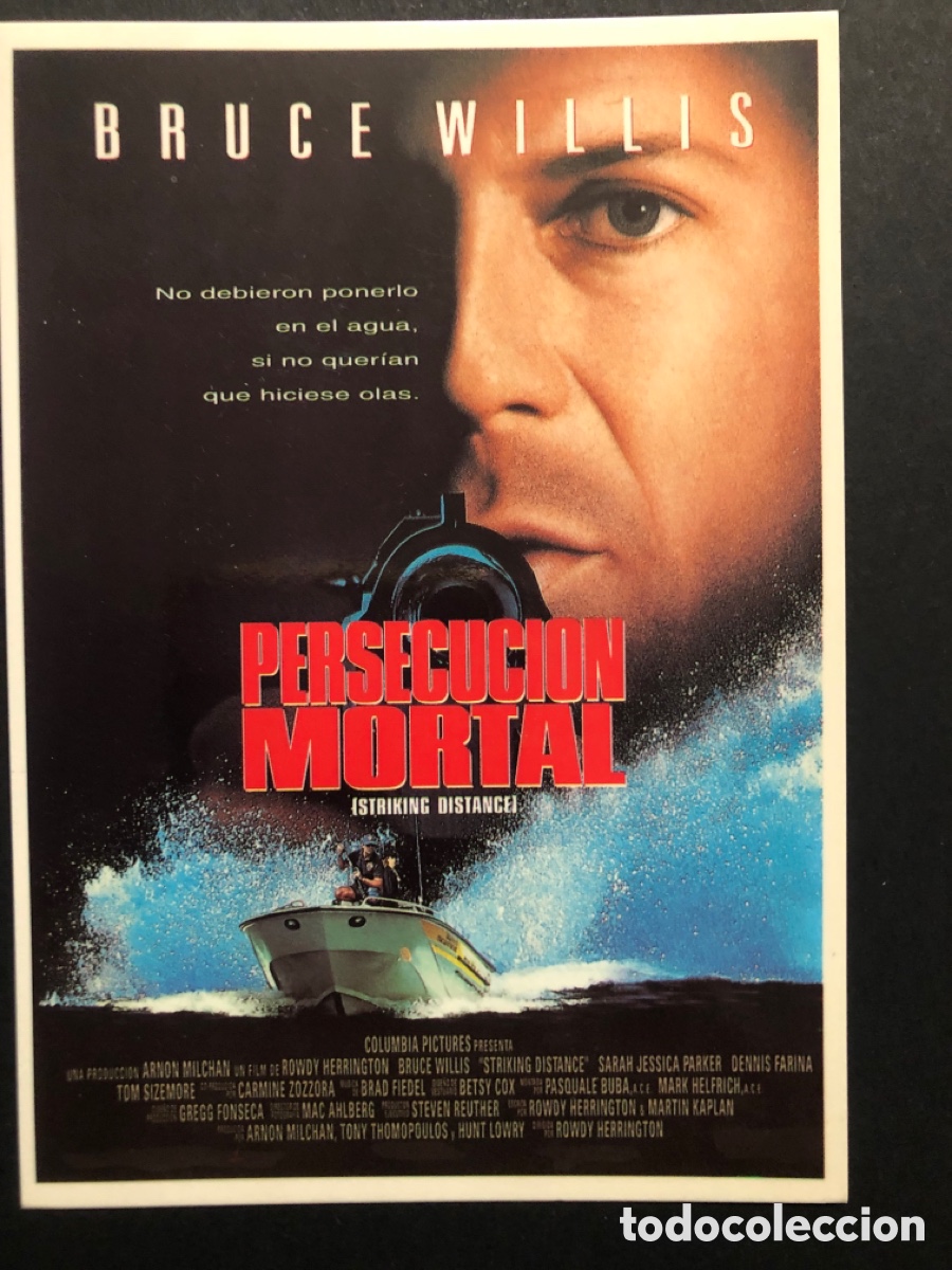 Cine: Tarjeta postal Greta garbo bruce willis persecuci&oacute;n morral