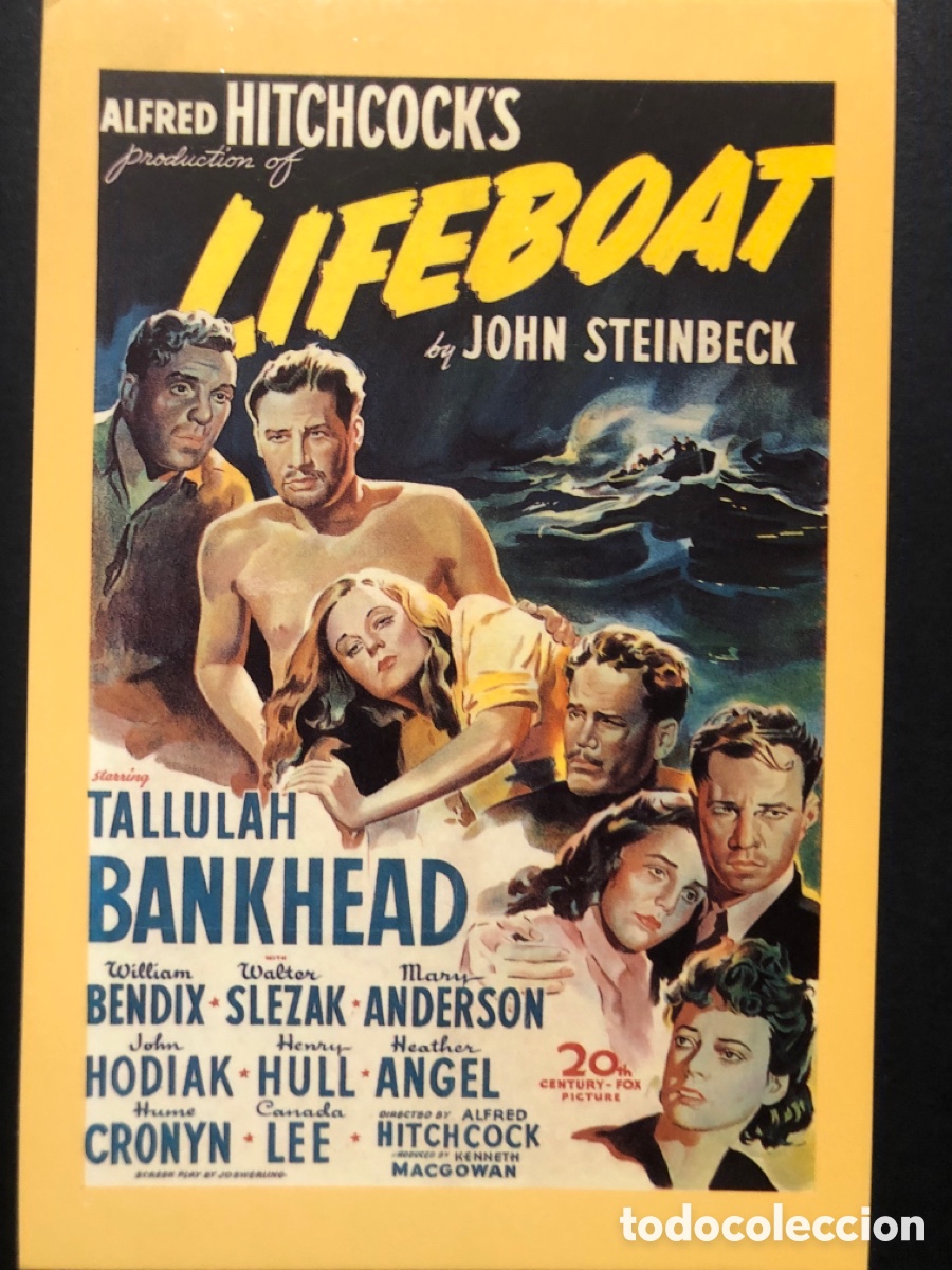Cine: Tarjeta postal naufragos Tallulah bankhead alfred hitchcock