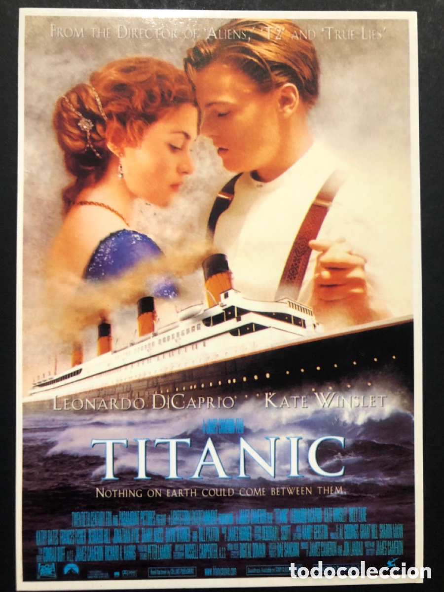 Cine: Tarjeta postal leonardo Dicaprio titanic