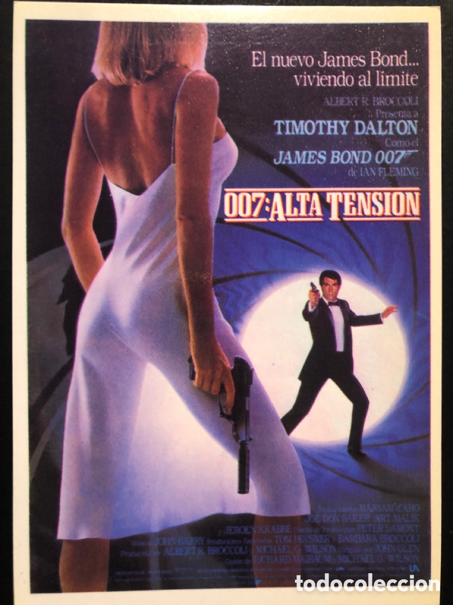 Cine: Tarjeta postal timothy dalton james Bond 007 alta tensi&oacute;n