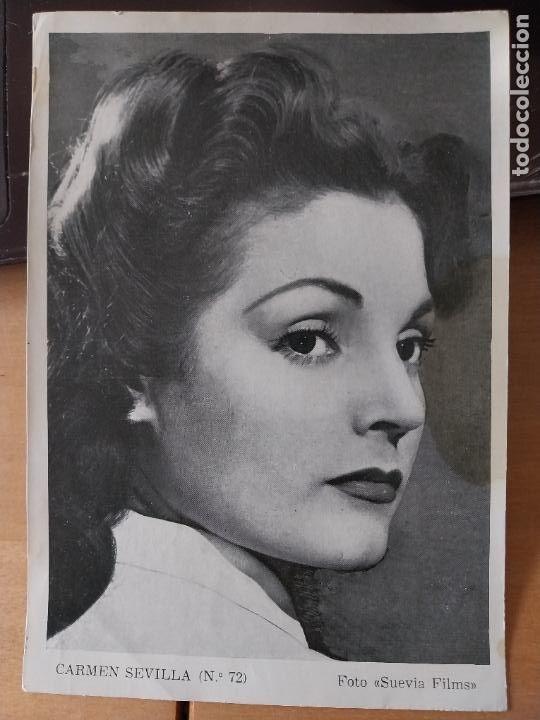 Cine: CARMEN SEVILLA REVISTA FLORITA CROMO LAMINA RECUPERADA 17 X 12CM