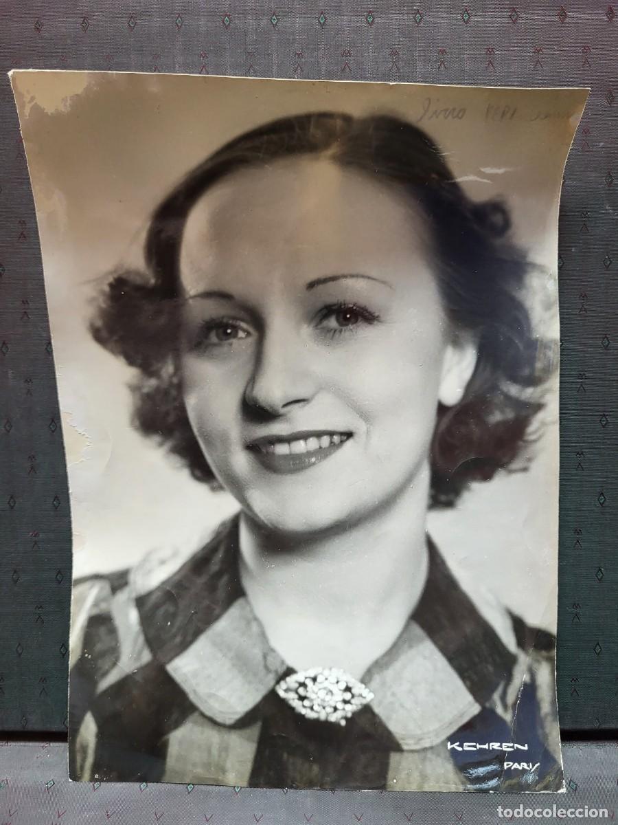 Kino: ANTIGUA FOTOGRAFIA ACTRIZ CINE CANTANTE FOTOGRAFO KEHREN PARIS 1937