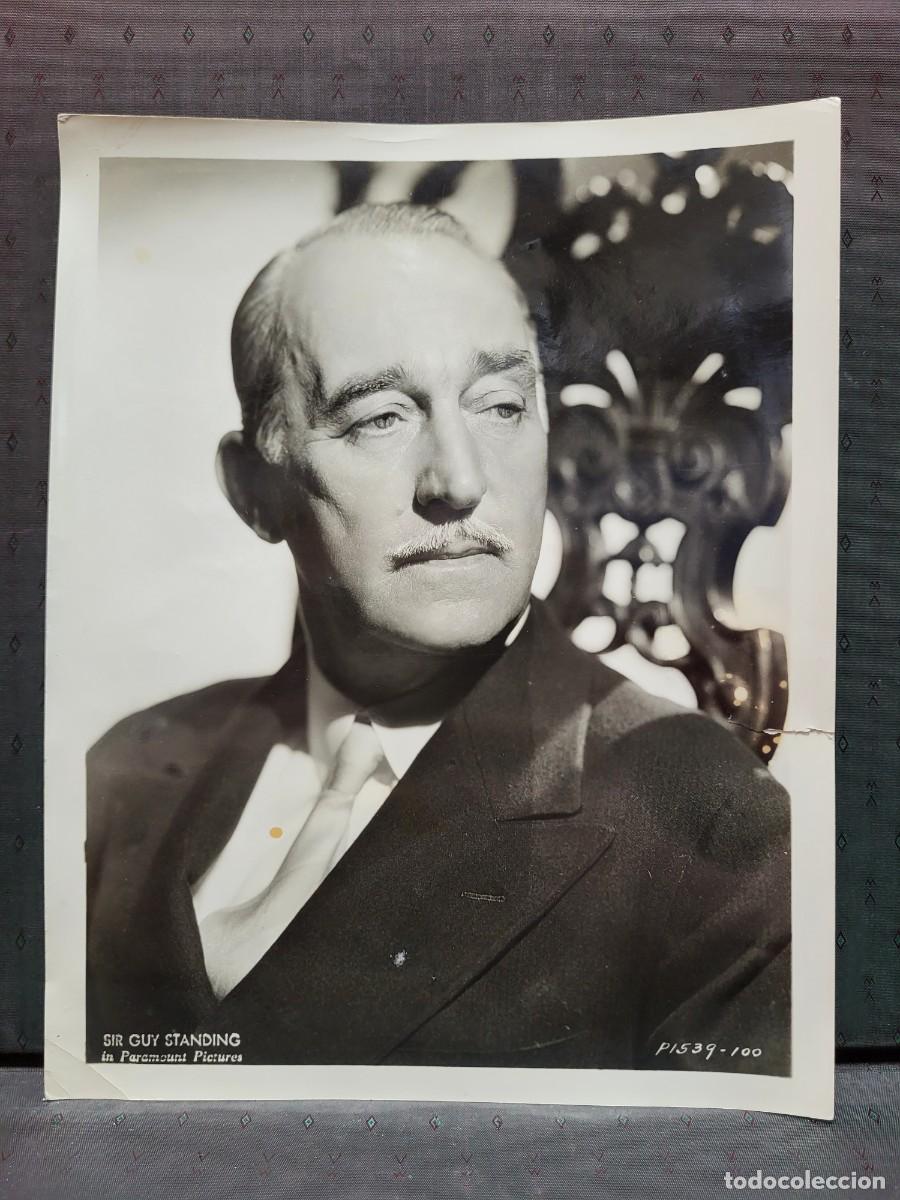 Kino: ANTIGUA FOTOGRAFIA ACTOR CINE SIR GUY STANDING PARAMOUNT PICTURES HOLLYWOOD NUMERADA